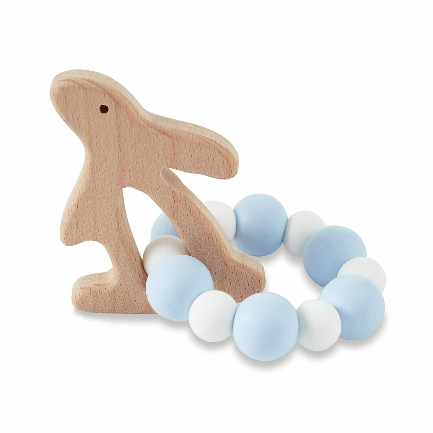 Blue Bunny Natural Wood Teether