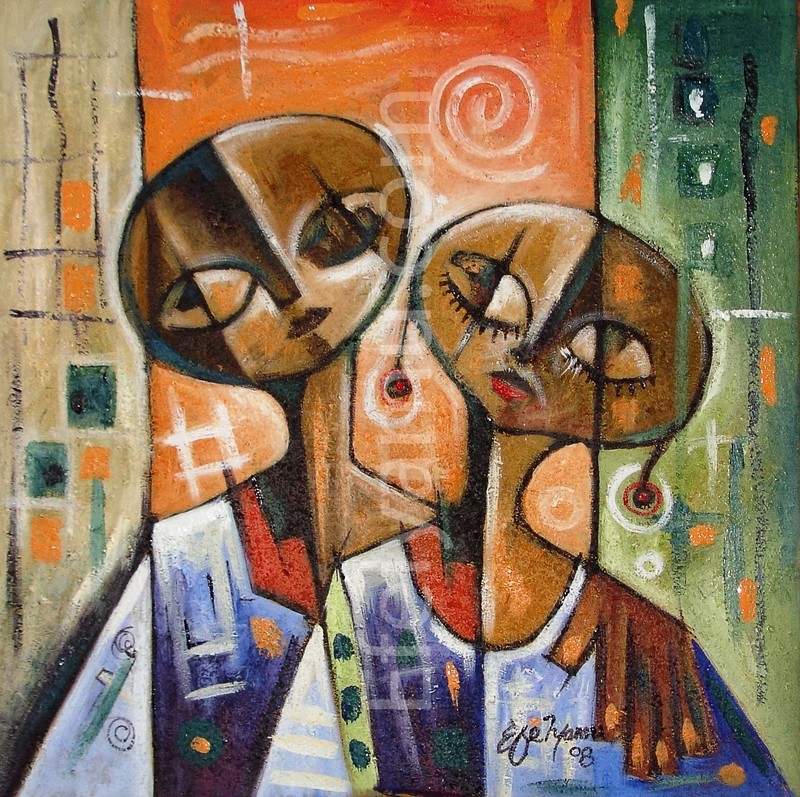 Young Lovers -Print - 24" x 24"