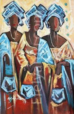 Aso-ebi- Oil painting Canvas - 24