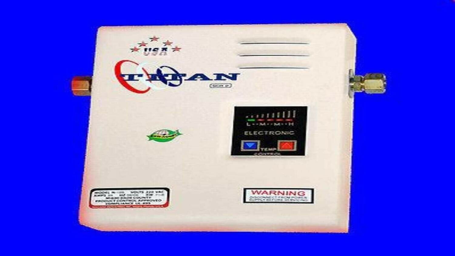Titan tankless water heater N120 .  Did you know that Titan tankless Water heaters never Run out of hot water.