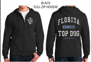 Full-Zip Hooded Jacket, Black, 2024