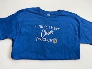 "I can't, I have Cheer" tee shirt