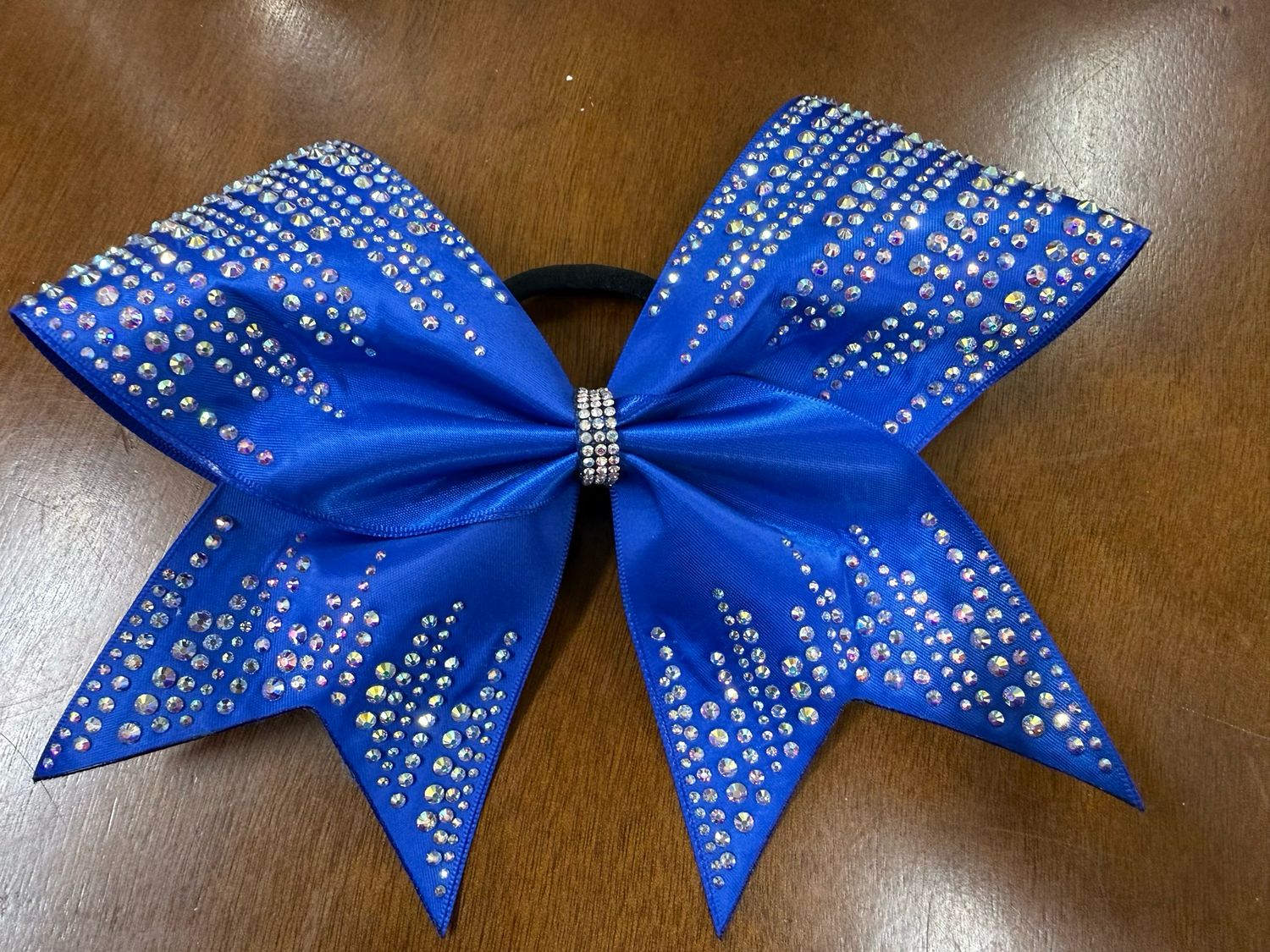 Royal Blue Rhinestone Bow