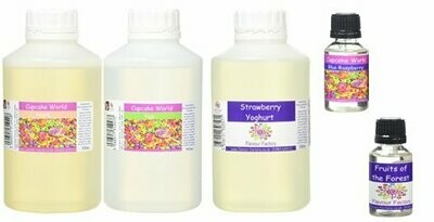 Single bottles of Cupcake World and Flavour Factory