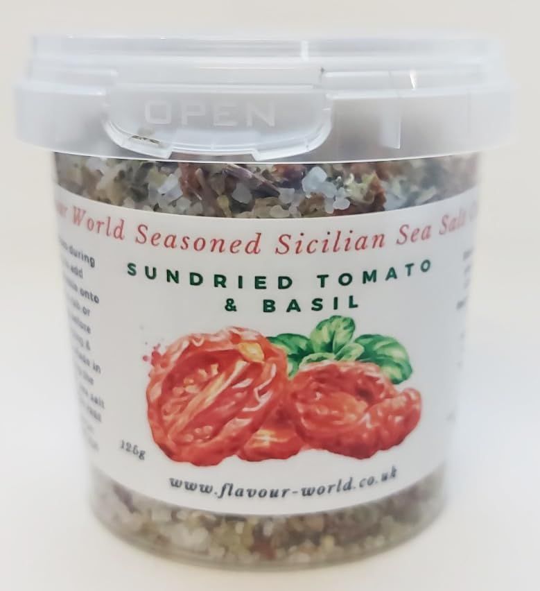 Sundried Tomato & Basil Sicilian Sea Salt 125g