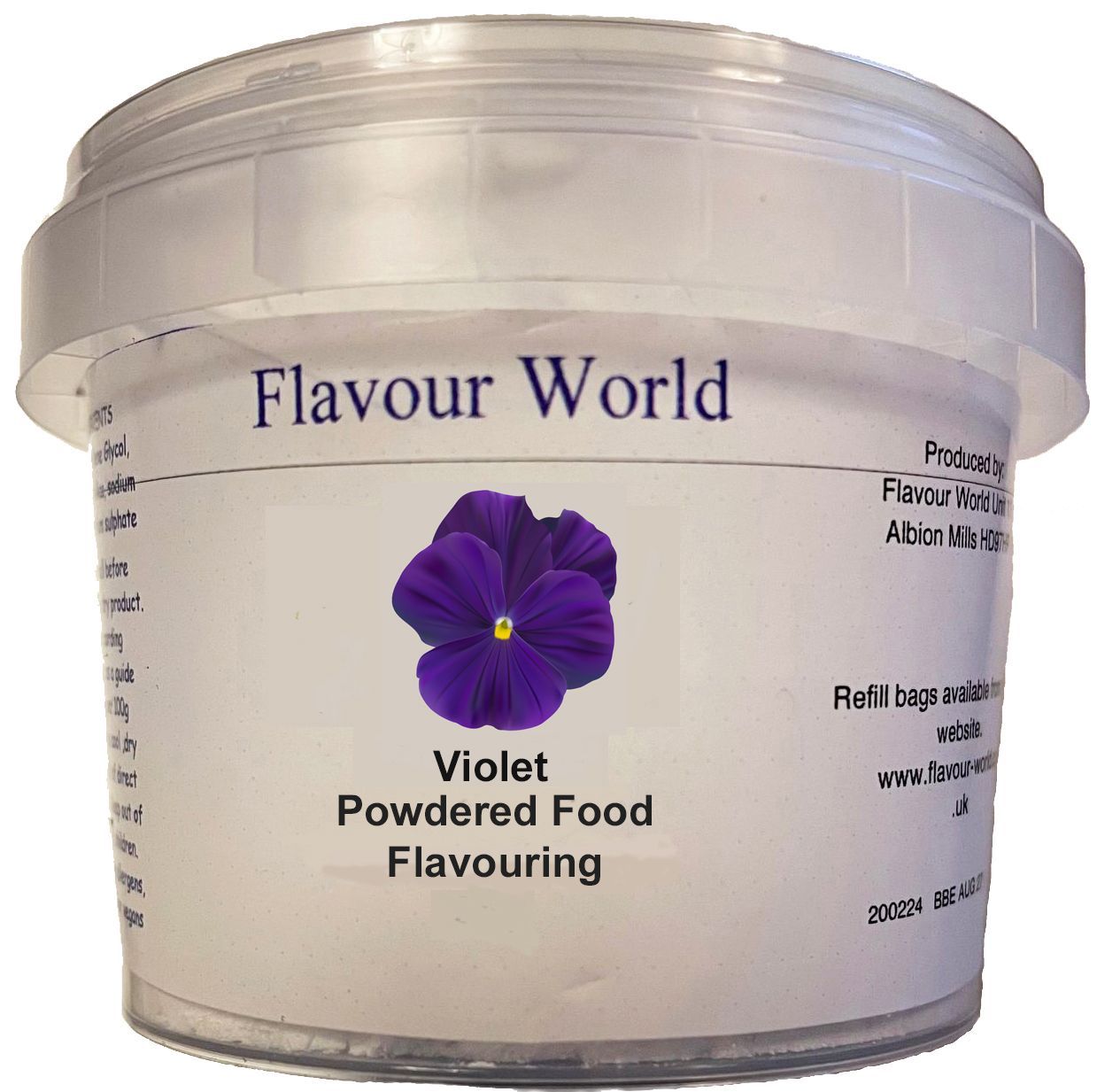 Violet powdered flavouring