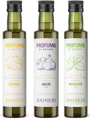 Ranieri Basil, lemon and Garlic Infused Italian Extra Virgin Olive Oil 250ml Ranieri Basil, lemon and Garlic Infused Italian Extra Virgin Olive Oil 250ml