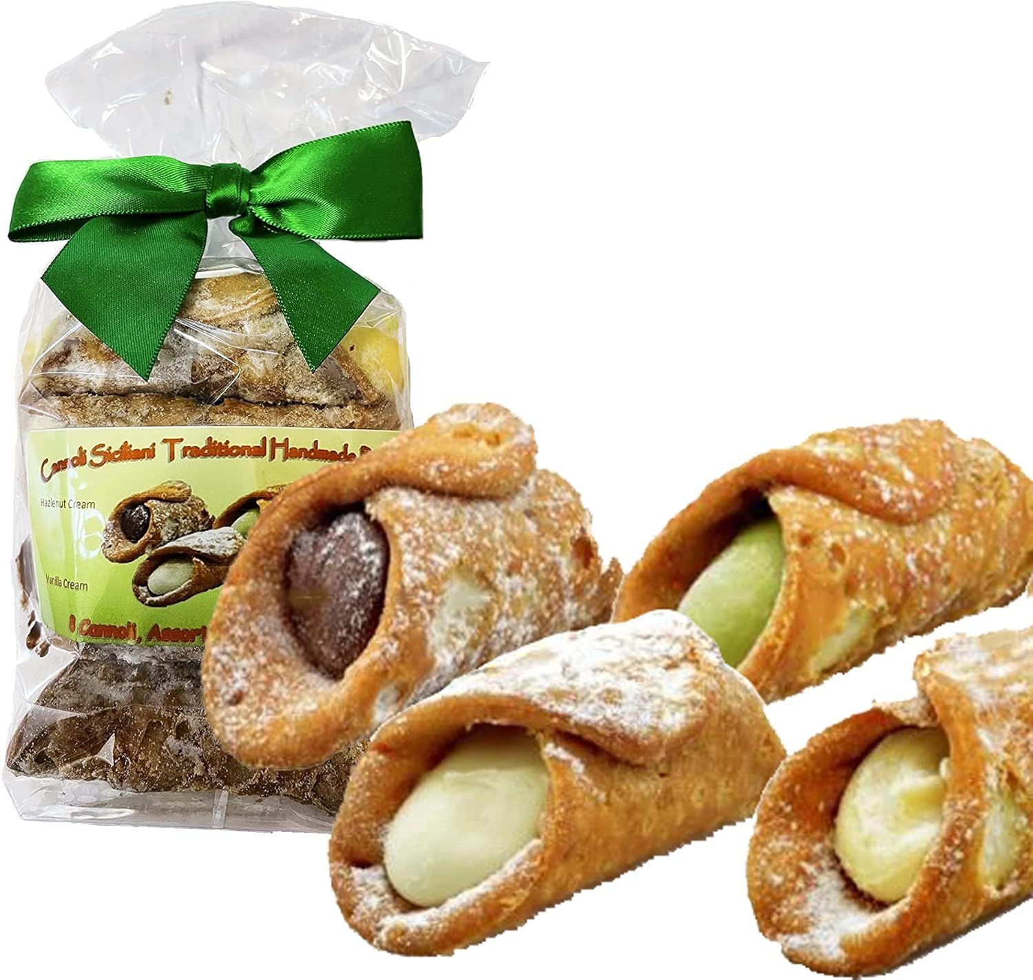 8 Gourmet Handmade Traditional Filled Sicilian Cannoli