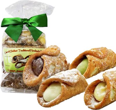 8 Gourmet Handmade Traditional Filled Sicilian Cannoli 8 Gourmet Handmade Traditional Filled Sicilian Cannoli
