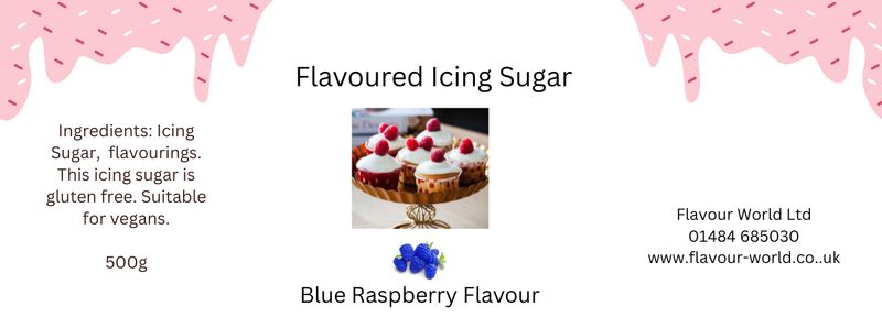 Blue Raspberry Flavoured Icing