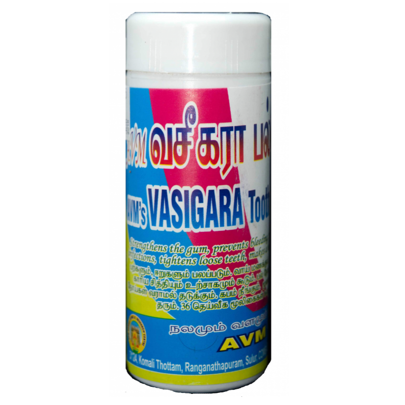 Vasigara Tooth Powder, Packing: 50 gram box