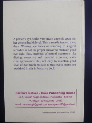 Natural Cure of Eye Defects - English Book