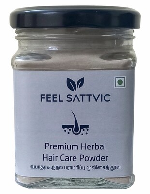 &#39;Feel Sattvic’ Premium Herbal Hair Care Powder - 100 gm