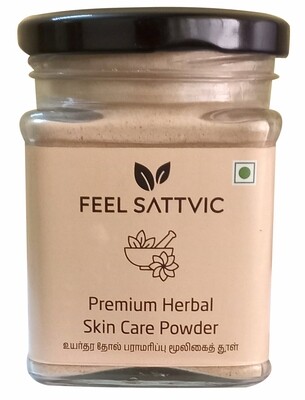 &#39;Feel Sattvic’ Premium Herbal Skin Care Powder - 100 gm