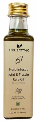 &#39;Feel Sattvic’ Premium Herbal Joint and Muscle Care Oil – 100 ml