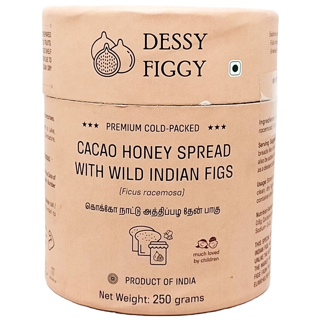 Premium Cold-Packed Cacao Honey Spread with Wild Indian Figs - 250g