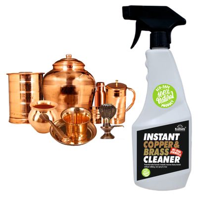 Kailais Instant Copper and Brass Metal Cleaner - 375 ml | Bioenzyme
