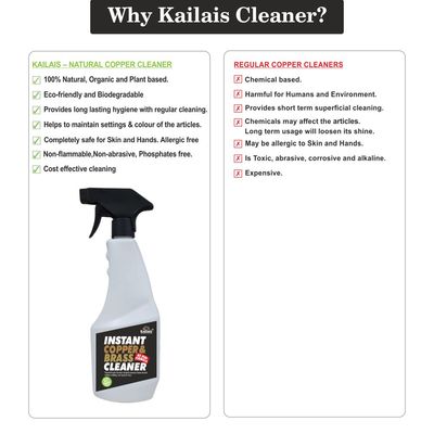 Kailais Instant Copper and Brass Metal Cleaner - 375 ml | Bioenzyme