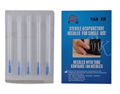 100 Needles with Tube - Silver 1 cun