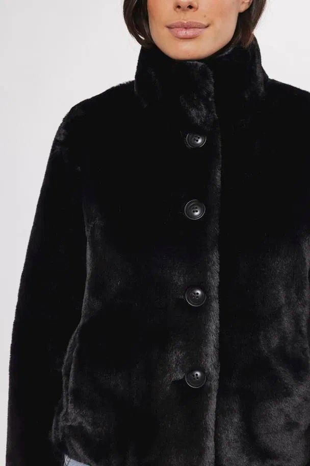 Rino &amp; Pelle Vie Jas/K faux fur Zwart