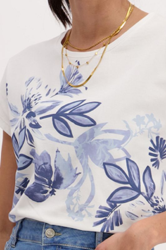 Signe Nature 847048 T-Shirt Wit/indigo