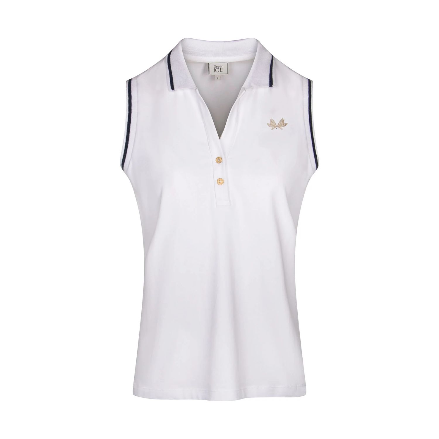 Green Ice Kamera Polo Wit