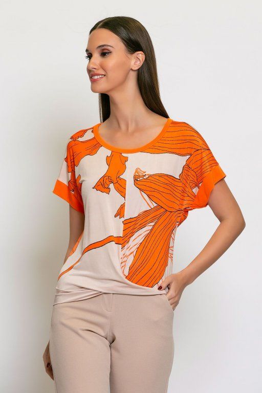 Batida 1604 T-Shirt Cream/orange​