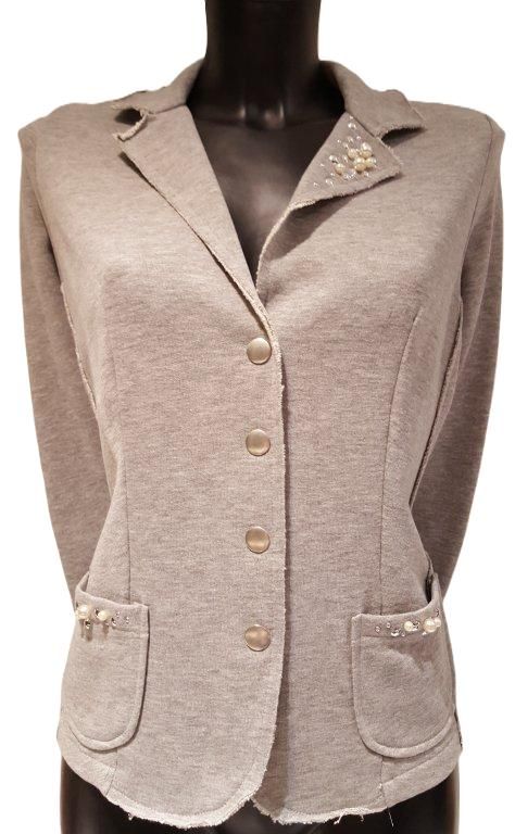 4A571 Gilet li/grijs