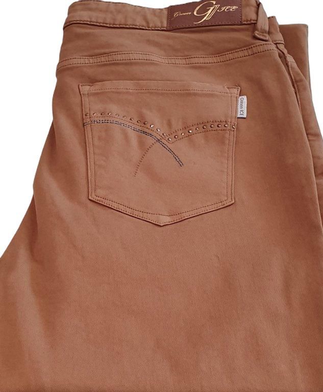 Green Ice Falton Broek/reg/caramel Green Ice Falton Broek/reg/caramel