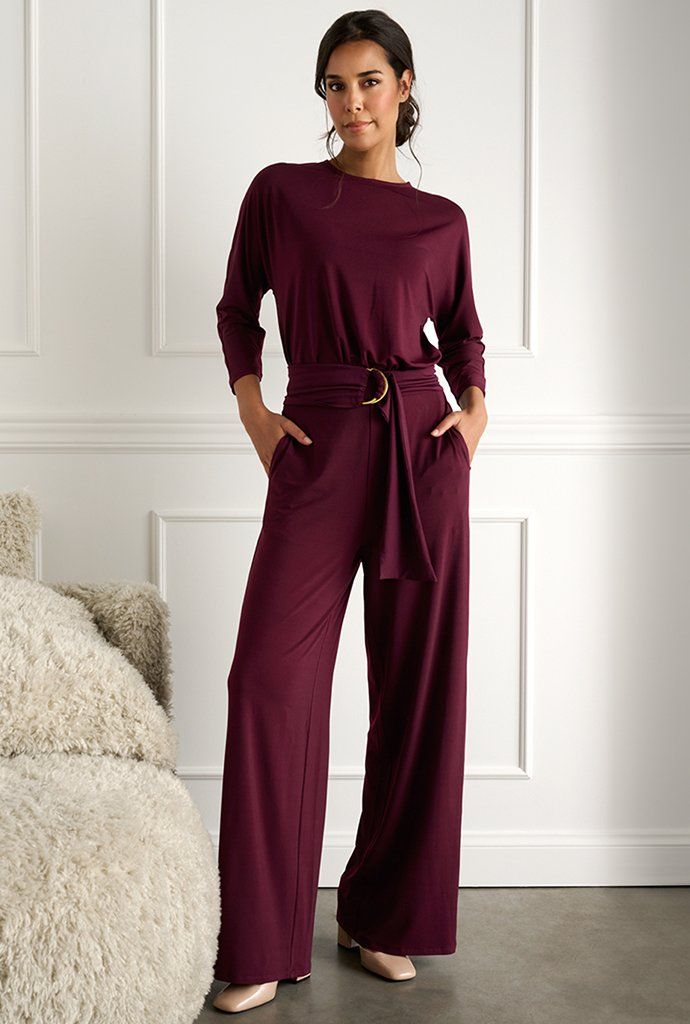 K-design Z393 Jumpsuit Wine