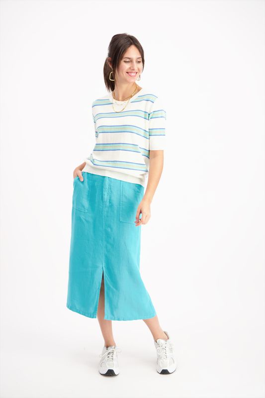 Signe Nature 842117 Pull Ecru/streep