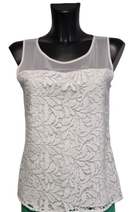 Atmos 3837 Top Crema/wit