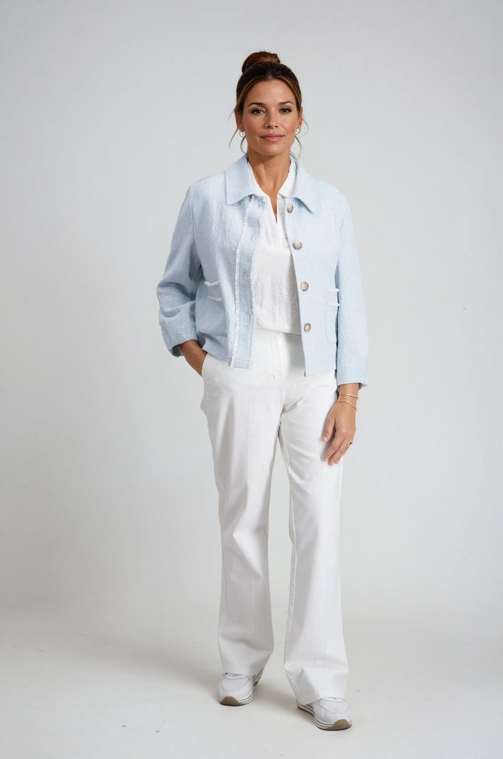 Signe Nature 845141 Vest Ciel/ecru