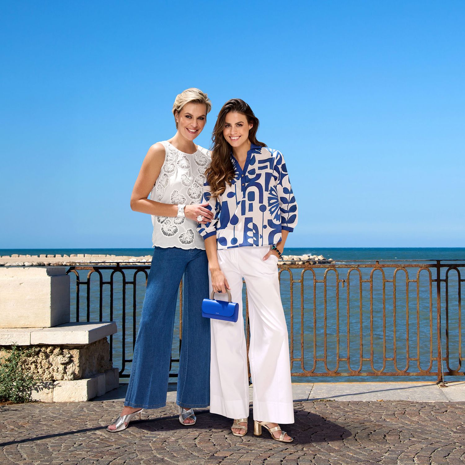 Green Ice Jersey Bloes Cobalt