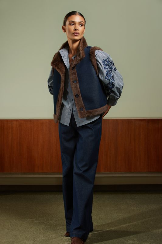 Atmos 1689 Vest Omkeerbaar Aela/indigo