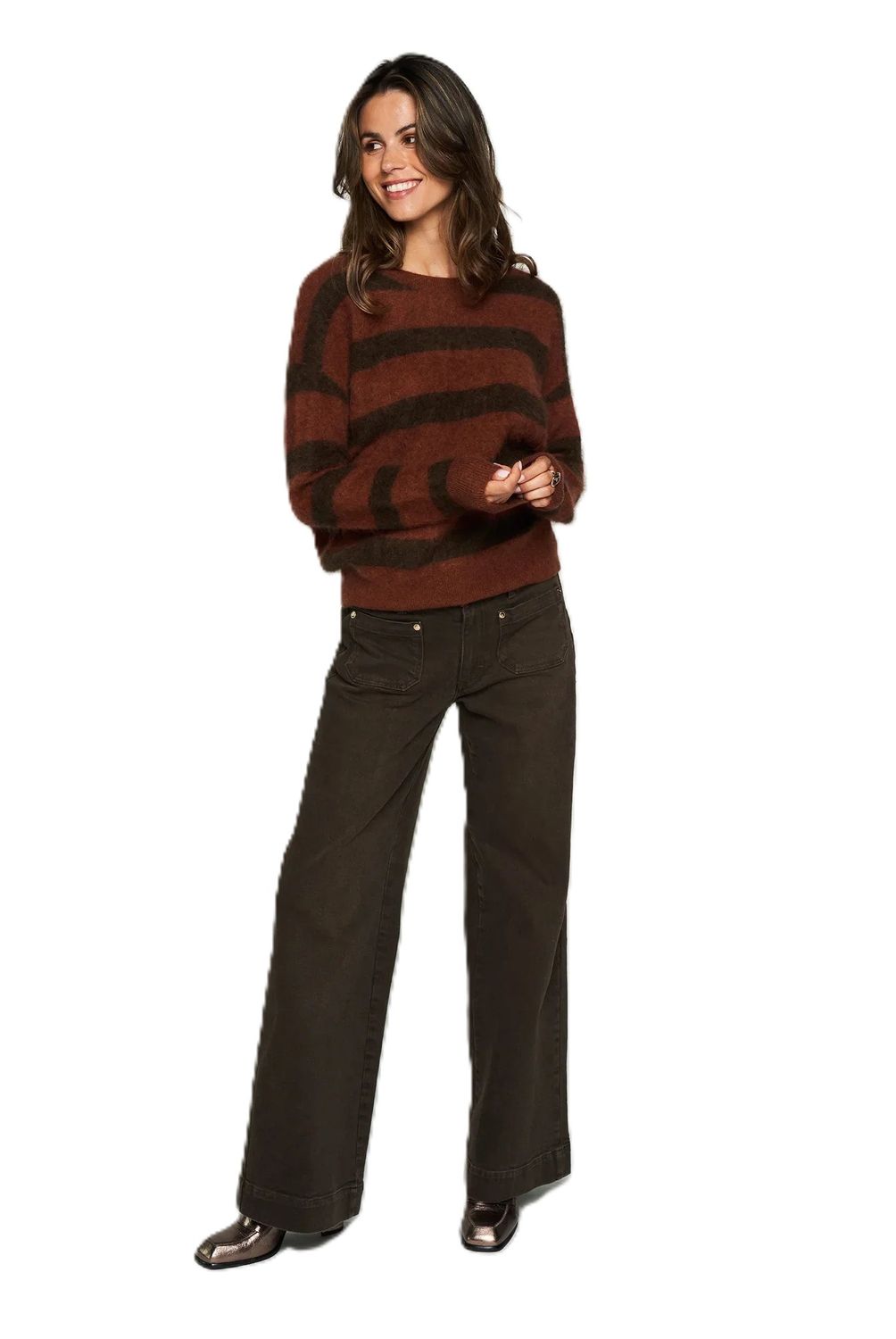 Green Ice Kleona Broek Brown