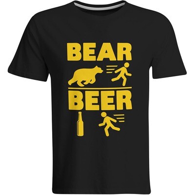 "Bear vs. Beer" T-Shirt (Herren, Rundhals Ausschnitt)