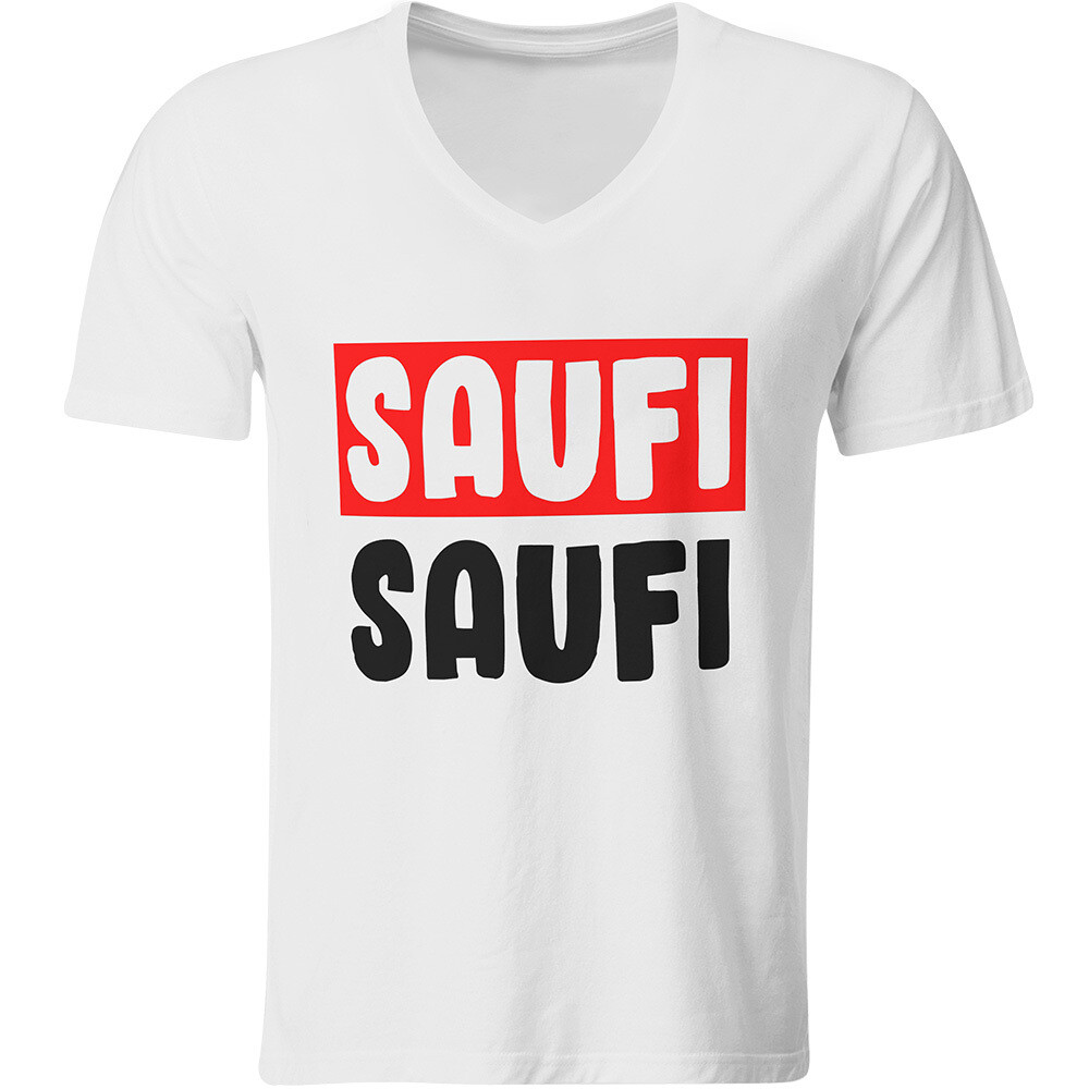 Saufi Saufi T-Shirt (Herren, V-Ausschnitt)