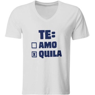 Te: amo – Tequila T-Shirt (Herren, V-Ausschnitt)