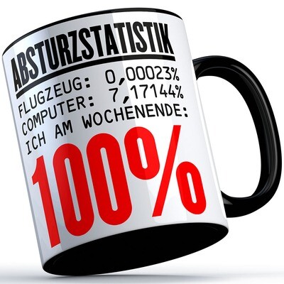 "Absturzstatistik" Tasse