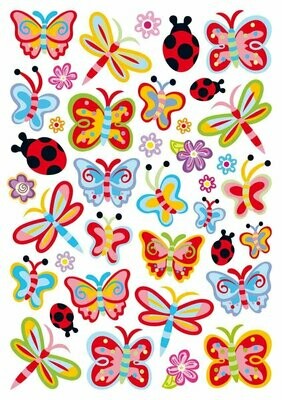 Gommettes champêtre - 52 pièces - de 3 à 4 cm