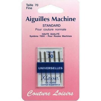 Aiguilles pour machine - standard (5 pièces) Taille 70 Système 705H