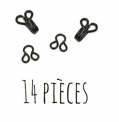 Crochets à jupe noir (14 pièces)