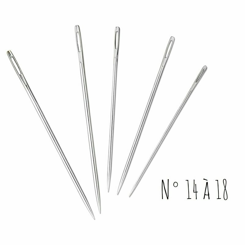 Aiguilles à repriser - Taille de 14 à 18 (5 pièces)