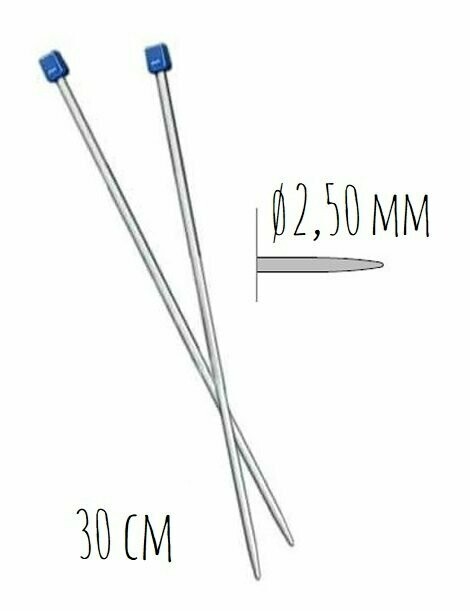 Aiguilles à tricoter n° 2.5 (1 paire)