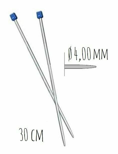 Aiguilles à tricoter n° 4 (1 paire)