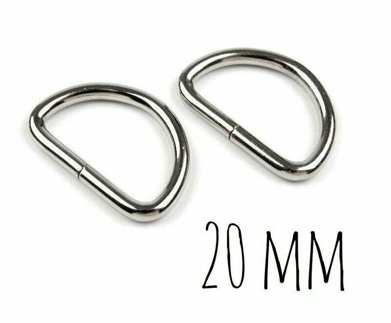 Boucles  20 mm - argentées (2 pièces)