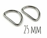 Boucles 25 mm - argentées (2 pièces)