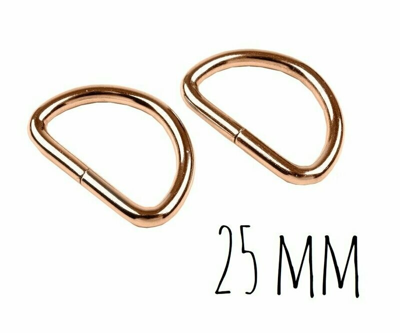 Boucles 25 mm - cuivrées  (2 pièces)