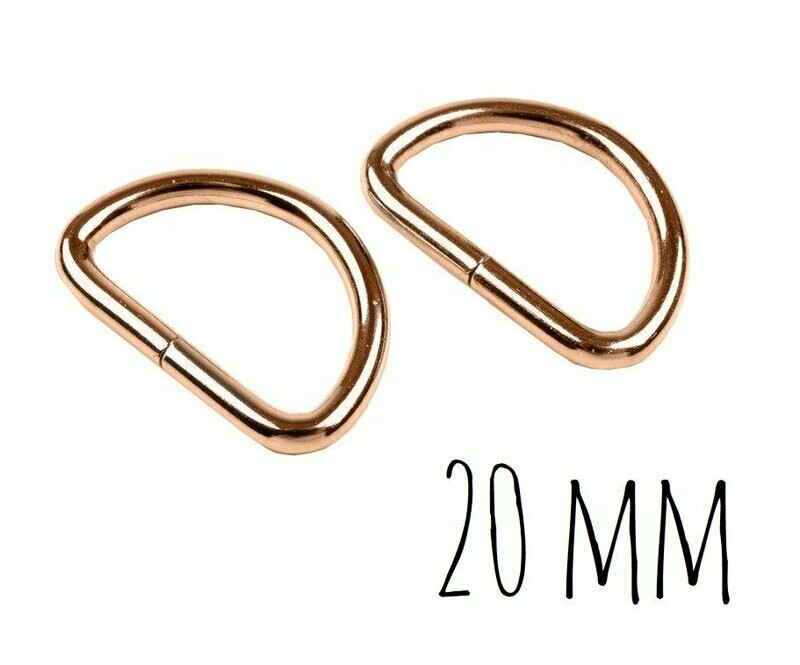 Boucles 20 mm - cuivrées  (2 pièces)